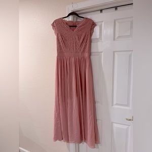 Dusty Rose Bridesmaid Dress - Size L - women/Juniors